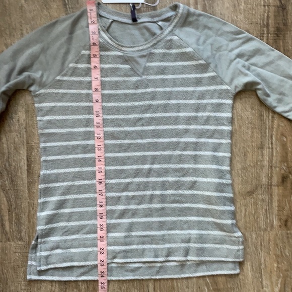 COPY - NYDJ French Terry Striped Top Grey XS - Picture 6 of 7